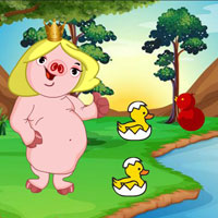 Free online flash games -  G2R Girl Piggy Reach The Hut