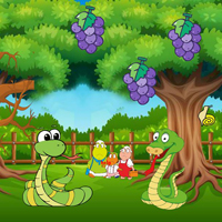 Free online flash games - Wow Snakes Surrounding Frog Family