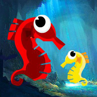 Free online flash games - Rescue The Seahorse Baby