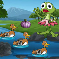 Free online flash games - BIG Mama Frog Looks For Child