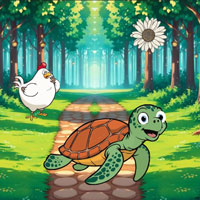 Free online flash games - Tortoise  Finally Got To The Pond