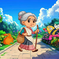 Free online flash games - Village Granny Searches Cow