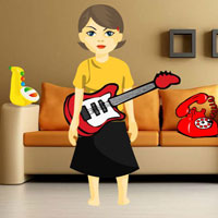 Free online flash games -  Riya Goes To Guitar Class