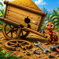 Free online flash games - Help the Ant Repair the Cart