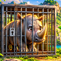 Free online flash games - Rescue the Caged Rhino