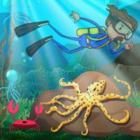 Free online flash games - Man Went Underwater For Treasure