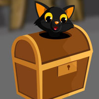 Free online flash games - Black Cat Rescue from Wood Box