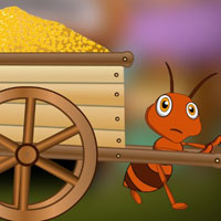 Free online flash games - The Ant Must Find the Wheel of the Cart
