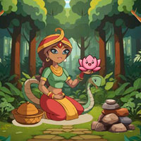 Free online flash games - Help Snake Girl Collects Gems