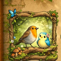 Free online flash games - Find Forest Bird Robin and Kiki