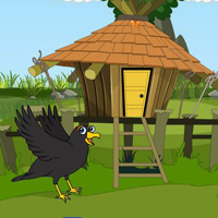 Free online flash games - Couple Crows Hut Escape