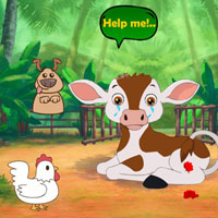 Free online flash games - Recover The Injured Calf