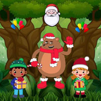 Free online flash games - BIG Children Escaped Christmas Jungle