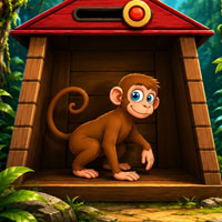 Free online flash games - Rescue the Trapped Monkey