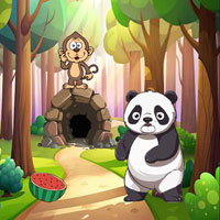 Free online flash games - Panda Forgot Bamboo Forest Way
